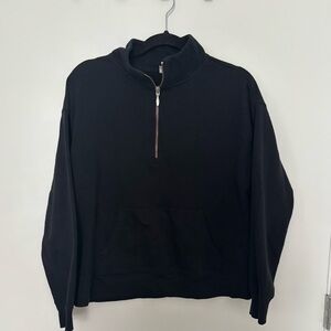 Women’s Black Half-Zip Sweater